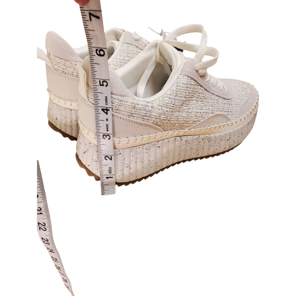 Universal Thread Womens White Tweed Platform Sneakers Shoes Memory Foam - Picture 6 of 11